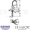 Grohe Eurocube Single-Lever Kitchen Sink Mixer Tap Dimensions